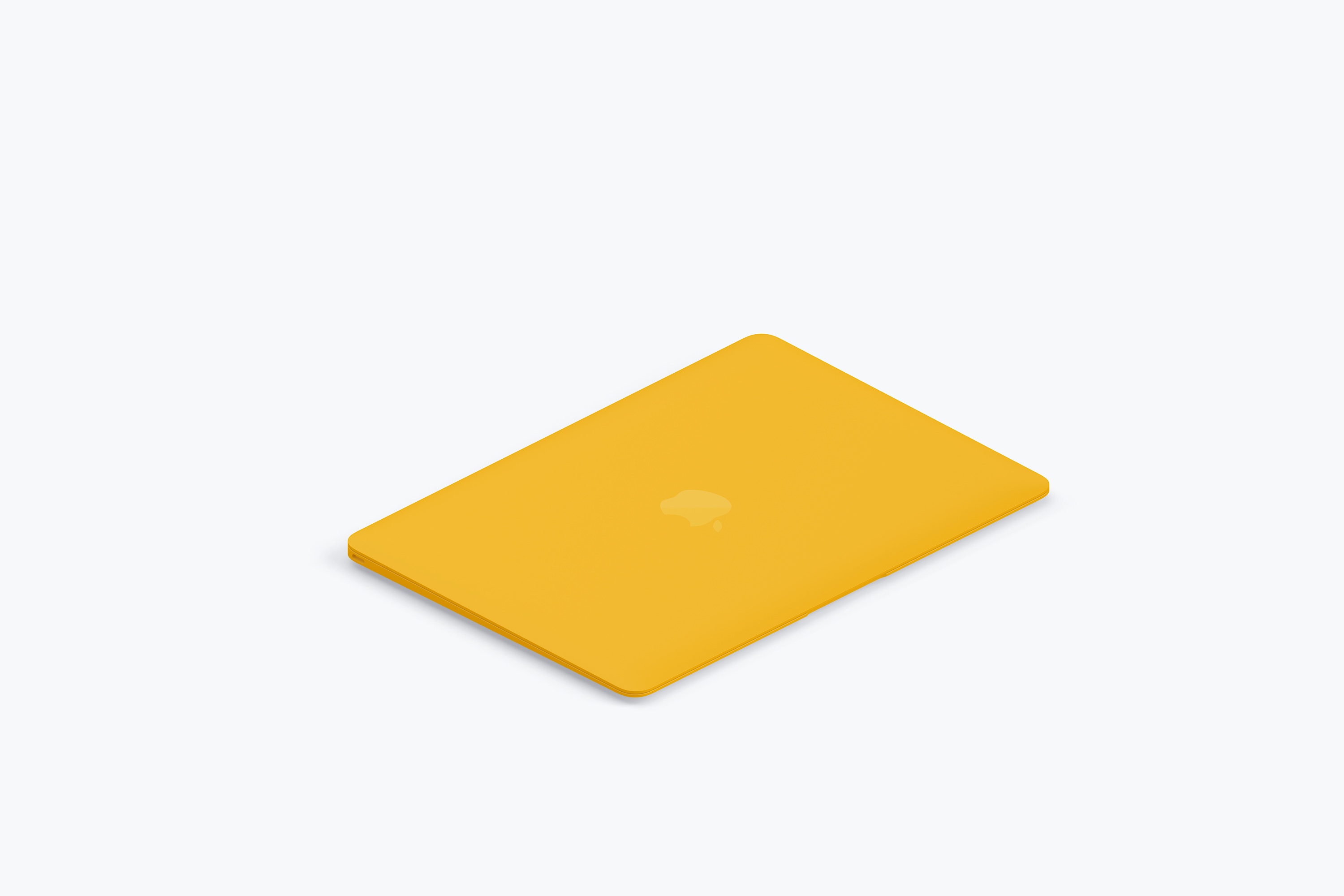 MacBook笔记本电脑右视图样机02 Clay MacBook Mockup, Isometric Right View 02插图(3)