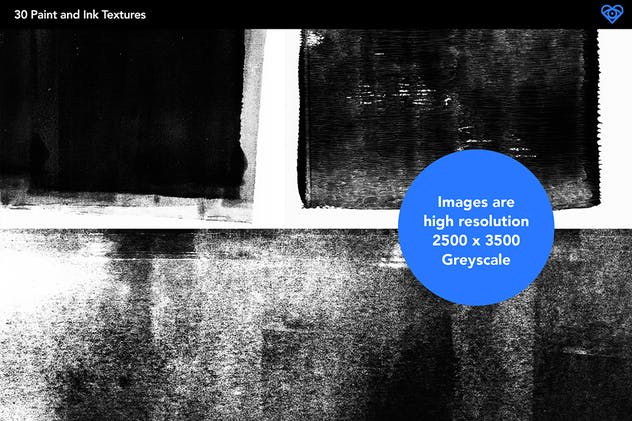 30款黑色油漆和墨水纹理 30 Black Paint and Ink Textures插图(3)
