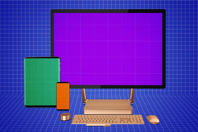 跨平台设计项目展示样机合集 Responsive Screens Mockup插图(11)