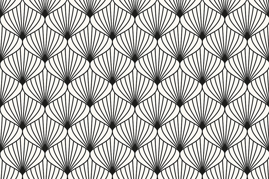 花瓣无缝图案纹理集 Petalled Seamless Patterns Set 5插图(1)