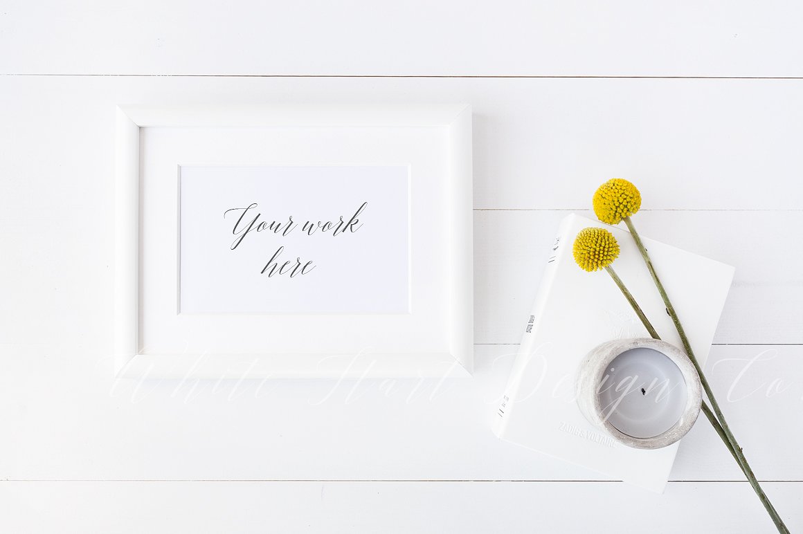 春季系列相框样机模板 Frame mock up – styled stock photo插图