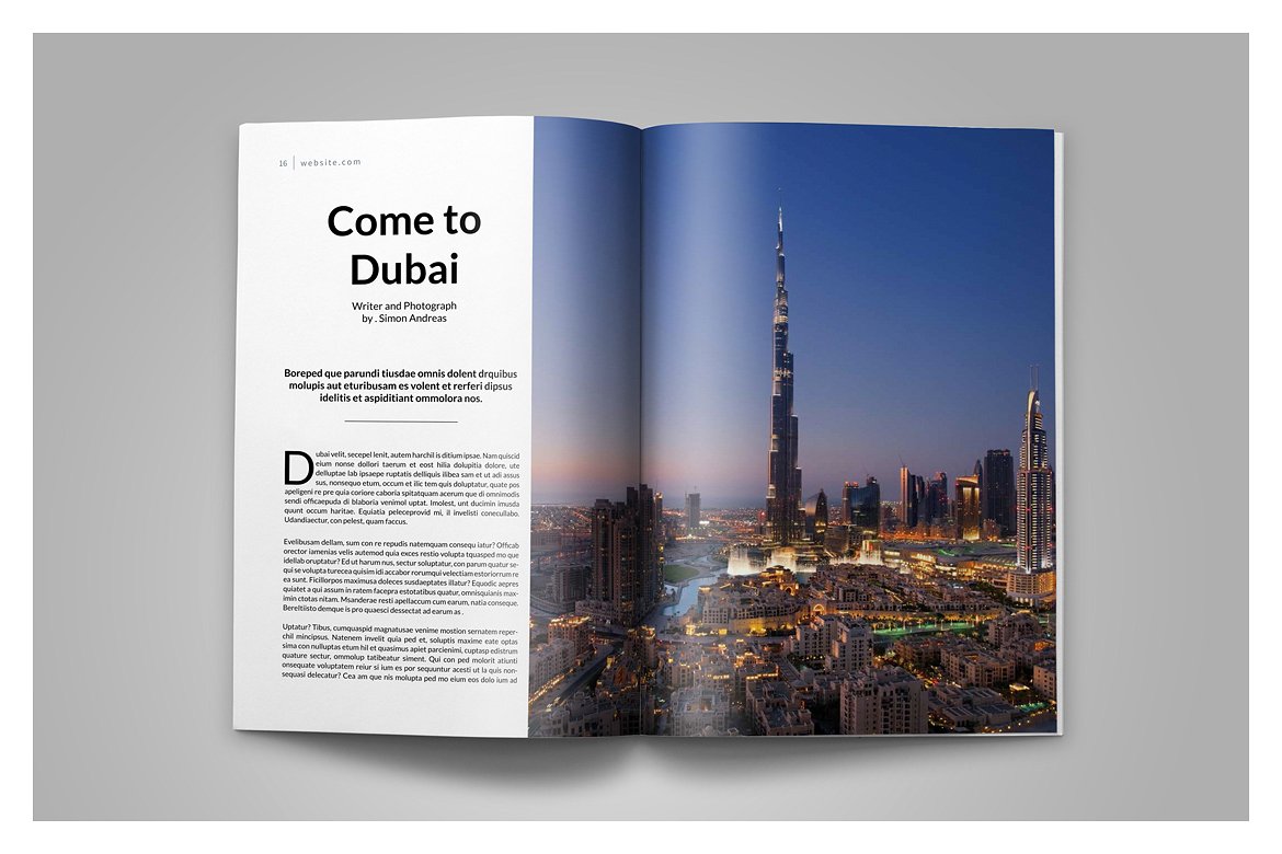 时尚简易时尚大图杂志（画册）模板插图(8)