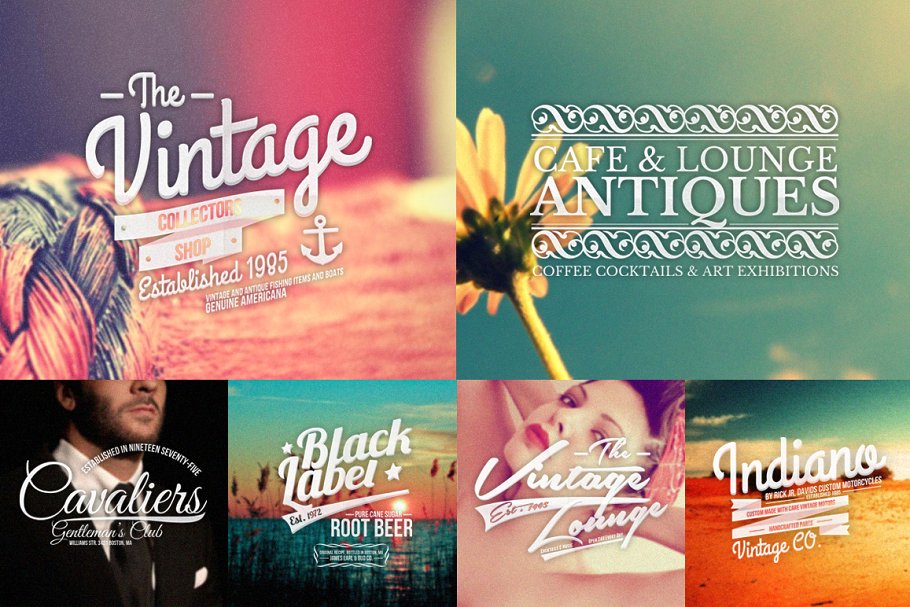 复古排版风格徽章＆签名模板 Vintage Badges, Insignias & Signs插图(2)