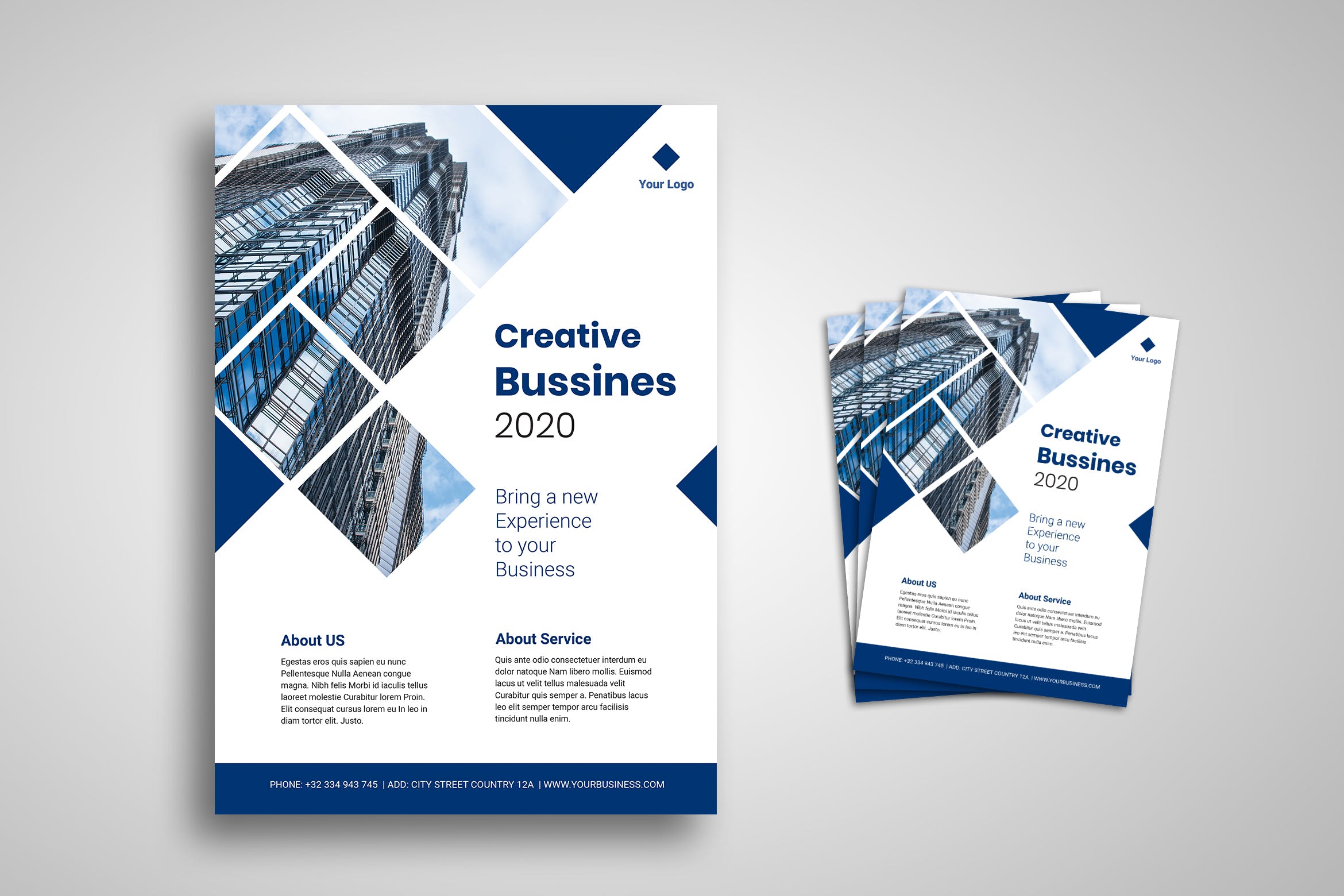 创意商务公司宣传海报传单设计模板 Business Flyer插图