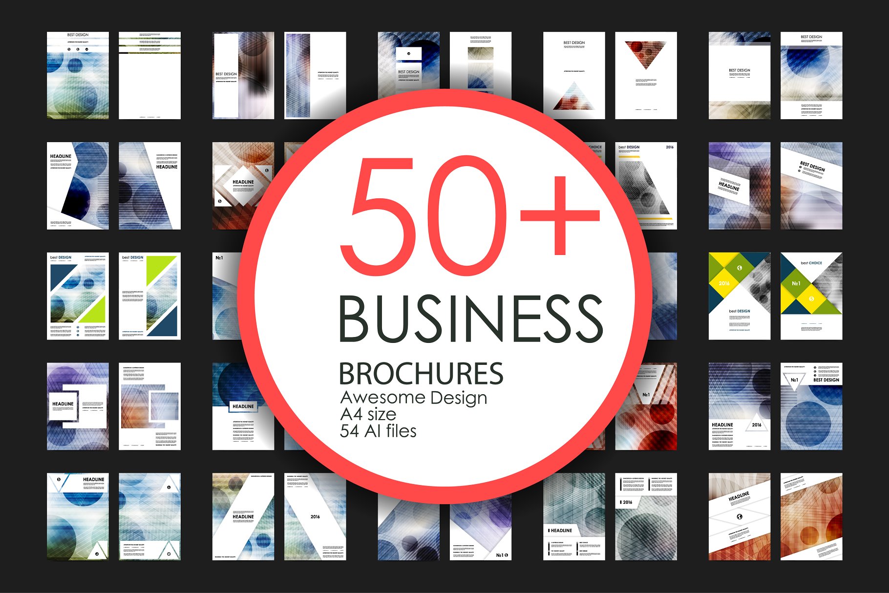 50+商业企业宣传小册子模板 50+ Business Brochures Bundle插图(55)