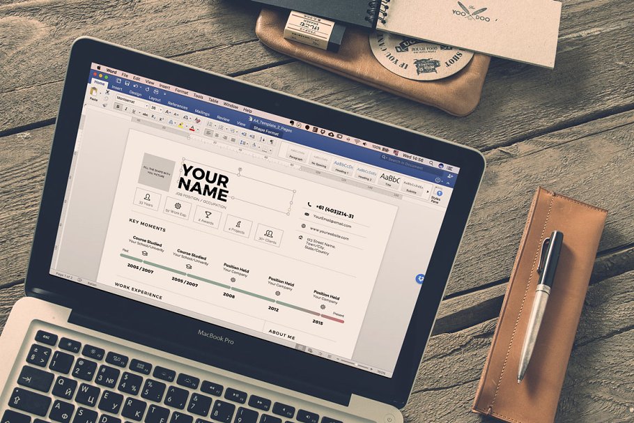 经典信息图表简历模板V9 Infographic Resume/Cv Template Vol.9插图(7)