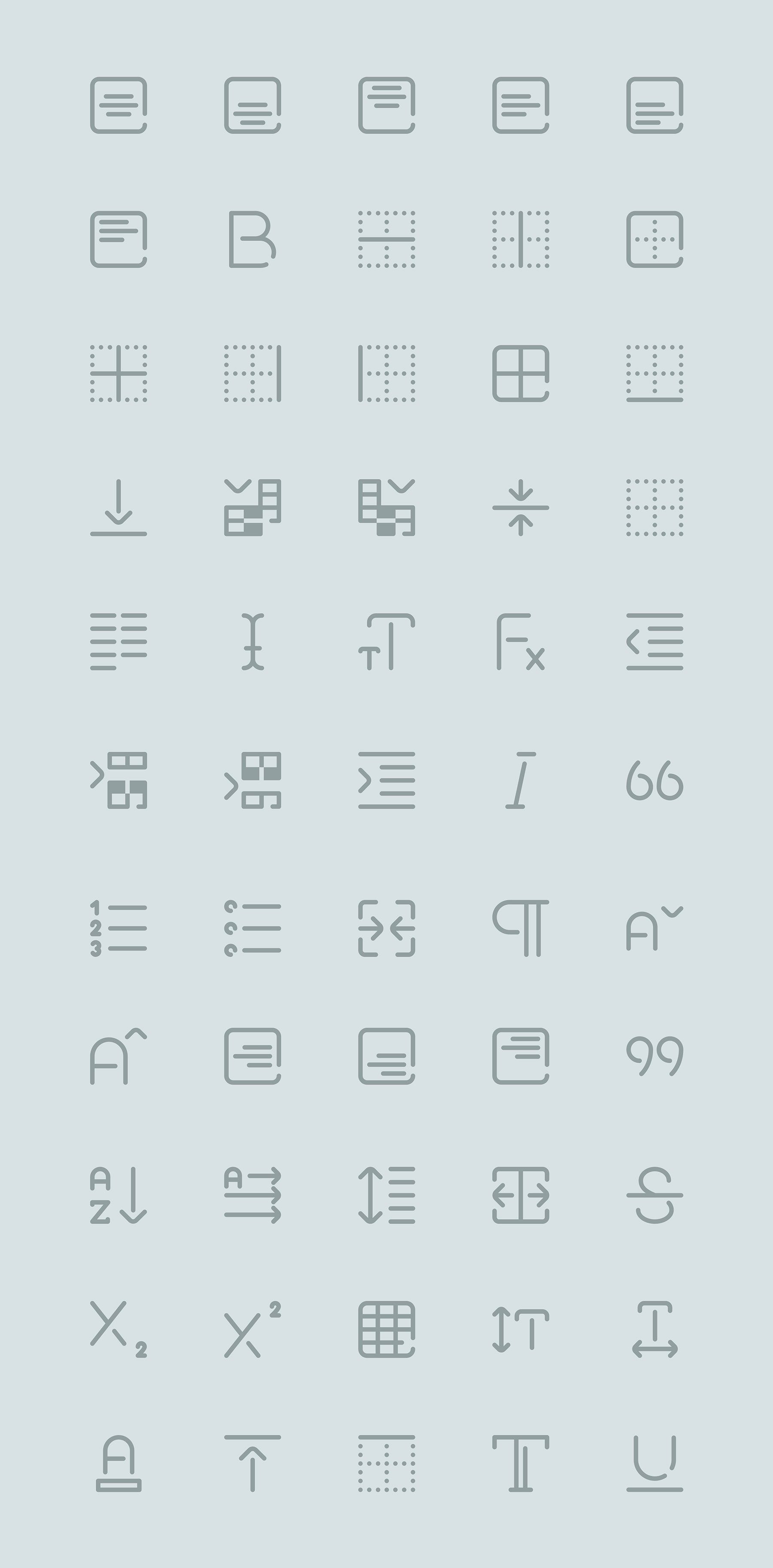 55 枚文本编辑器图标