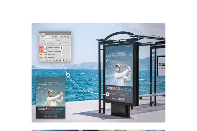 户外广告牌样机模板 Outdoor Advertising Mock Up插图(3)