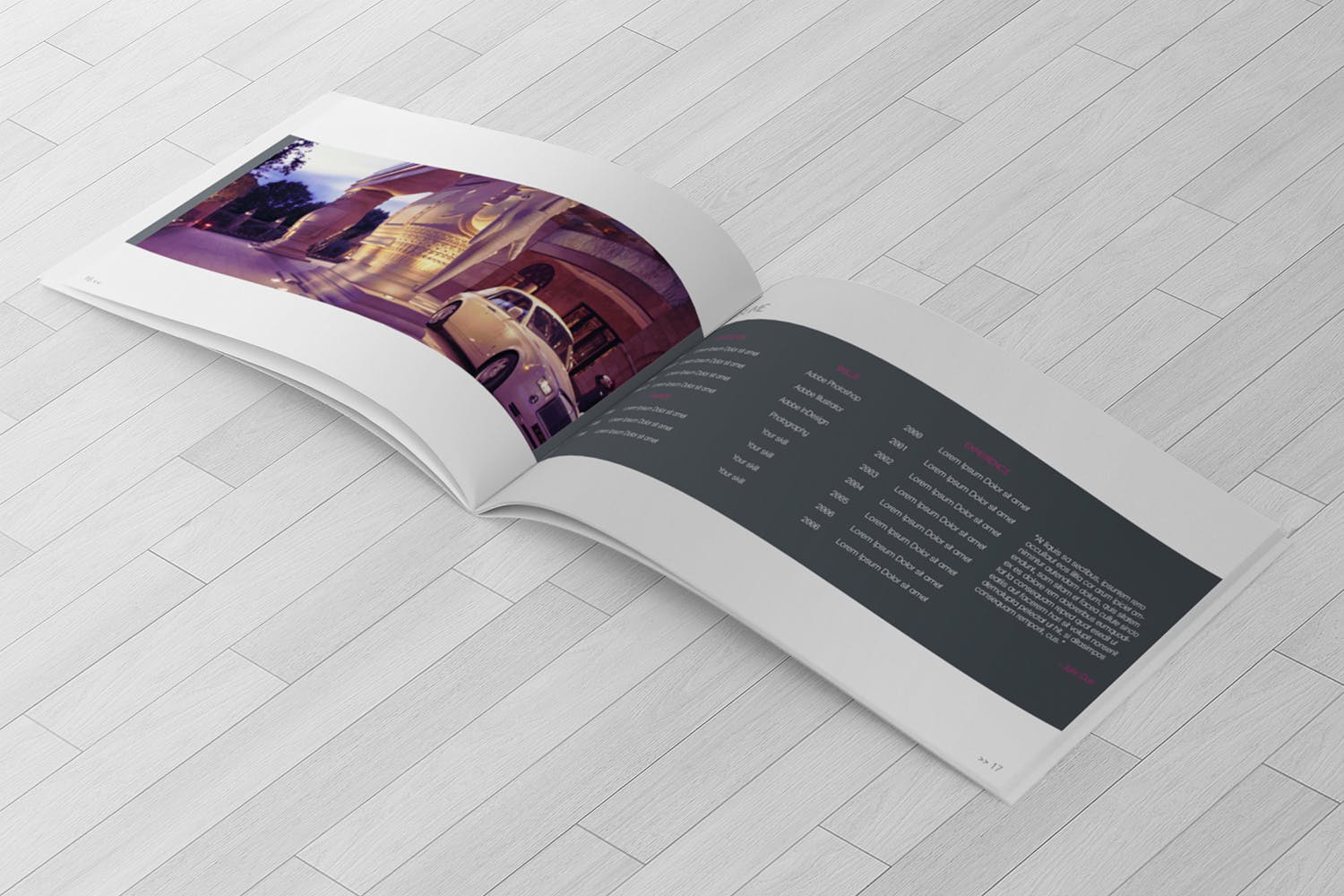 美国信纸规格宣传册内页透视图样机素材库精选 US Half Letter Brochure Mockup Perspective View插图(2)