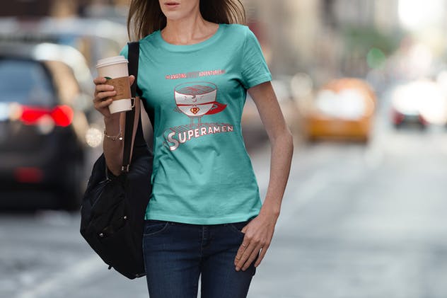 时尚T恤都市版服装样机Vol.4 T-Shirt Mockup Urban Edition Vol. 4插图(2)