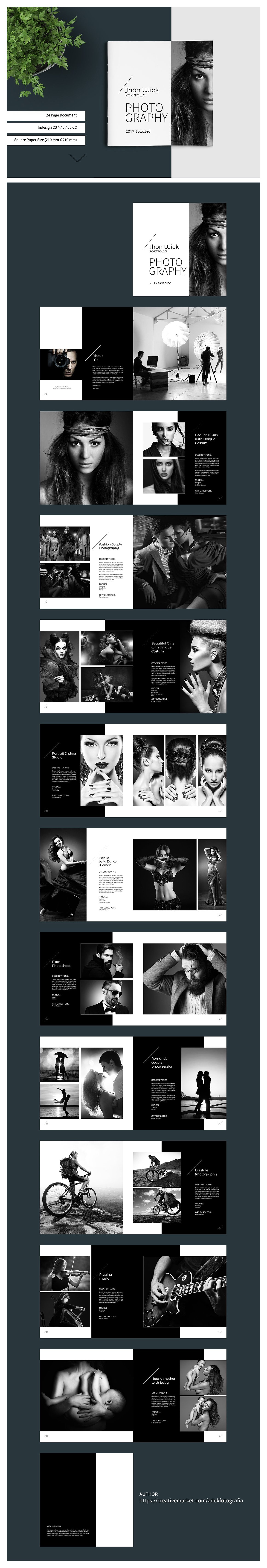 摄影作品展示杂志画册模板插图