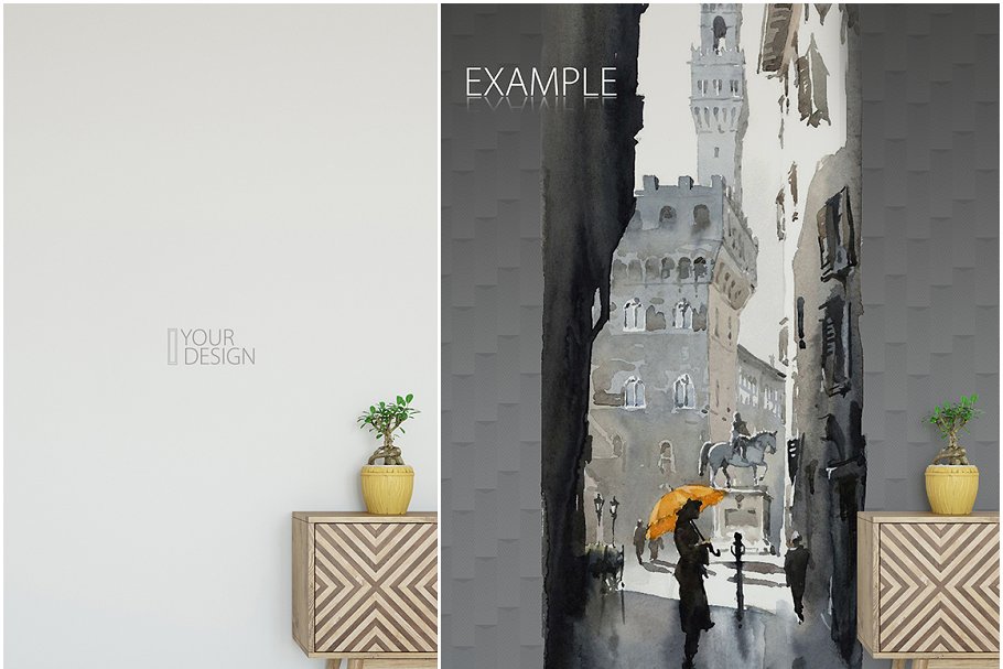家居室内墙纸&相框画框样机模板 Interior Wall & Frames Mockup – 4插图(27)