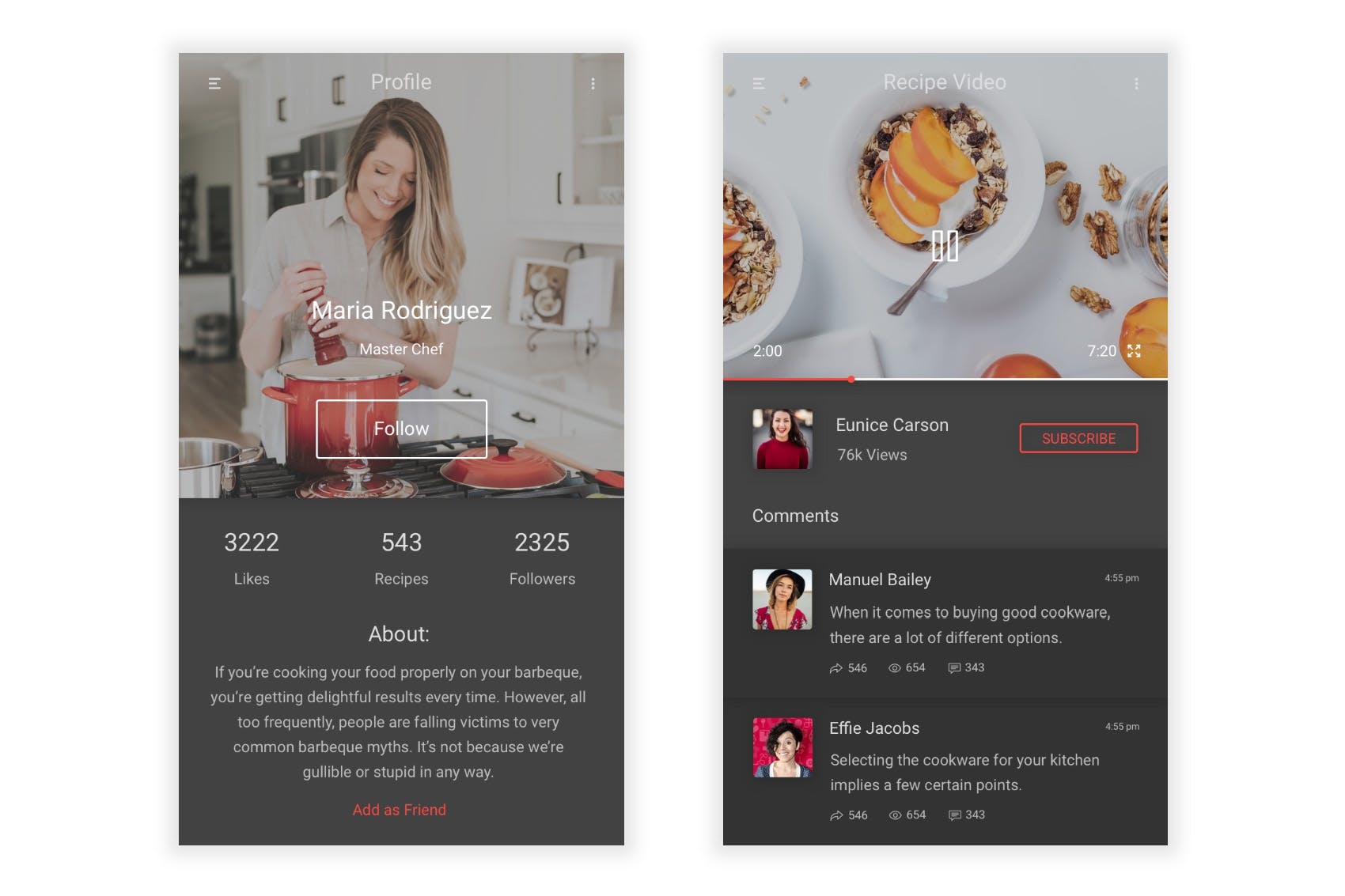 美食食谱APP应用UI界面设计Figma模板 Swad – Food & Recipe Figma UI Kit插图(4)