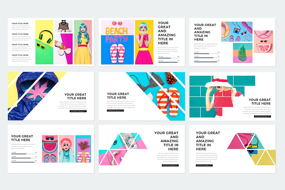 多用途现代时尚潮人元素幻灯片模板 Modern Powerpoint插图(29)