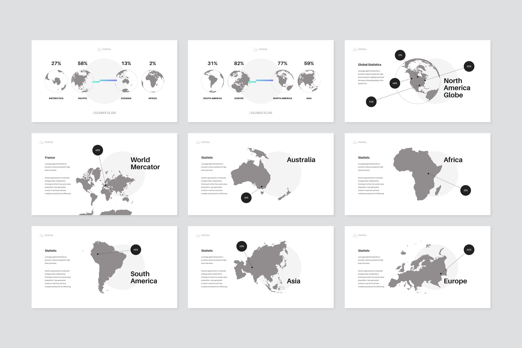120+ 页时尚大方 Keynote 幻灯片模板 PORTAL Keynote Presentation Template插图(13)