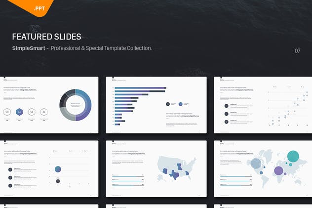多用途商务风格PPT模板 BePro Powerpoint Business Template插图(8)