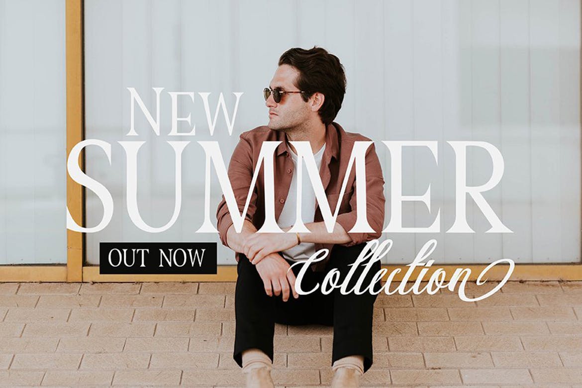 笔刷手写英文字体设计&版式设计衬线字体 Berlin Script + Great Serif插图(2)