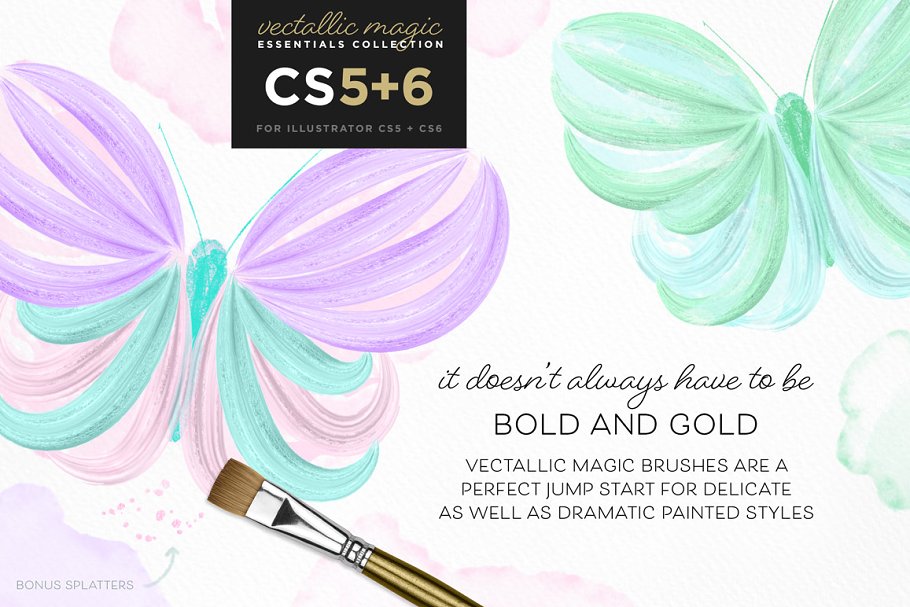 油画画笔笔画笔刷 Vectallic Magic CS5+6 Vector Brushes插图(11)