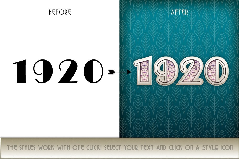 30年代复古装饰艺术PS图层样式 Art Deco Styles插图(3)