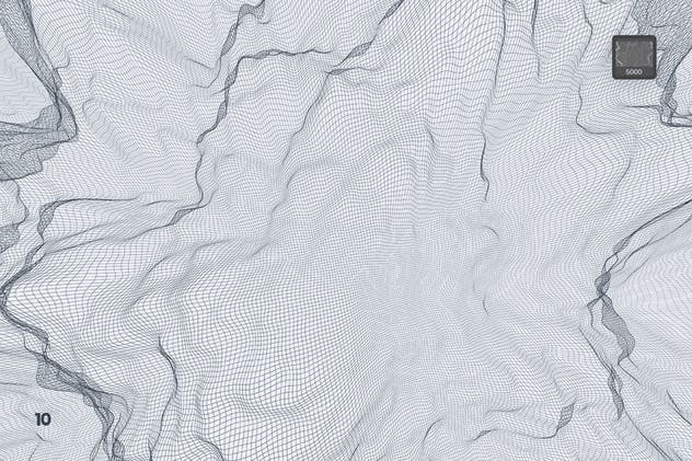 抽象网络信号波纹图案PS笔刷 Network Turbulence Photoshop Brushes插图(10)