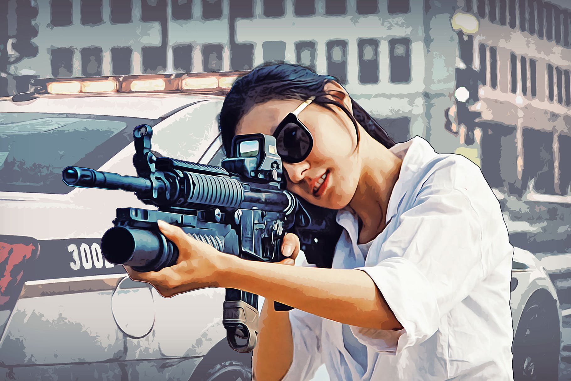 GTA游戏艺术风格图片特效PS动作 Grand Theft Photoshop Actions插图(4)