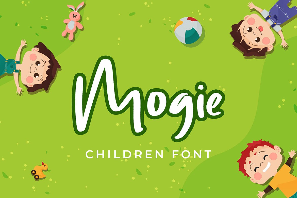 儿童主题设计英文手写字体素材库精选 Mogie Cute and Amazing Display Font插图(1)