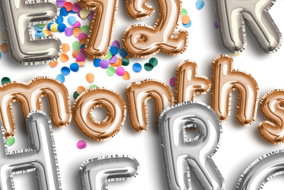 逼真的金箔气球文字效果 FOIL BALLOON TEXT EFFECT插图(7)