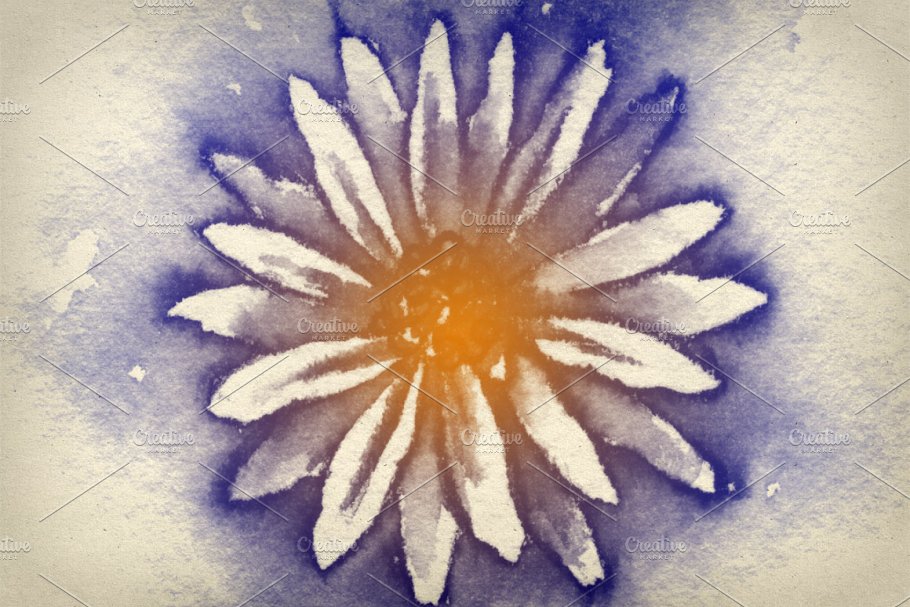 水彩手绘花卉图案PS笔刷 Watercolor Flowers Brush Pack 1插图(4)