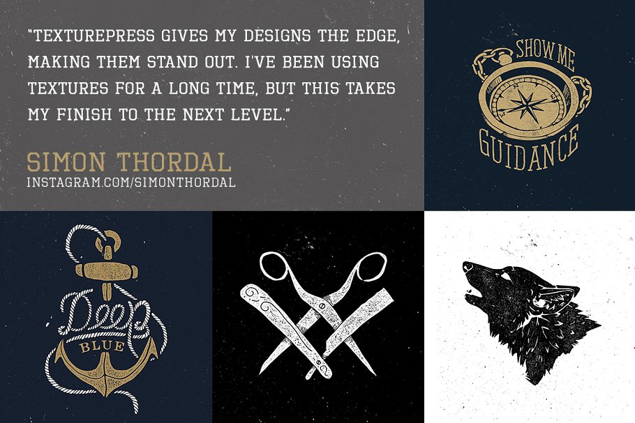 墨印墨水印章效果图层样式 TexturePress – Ink Stamp Effects插图(4)