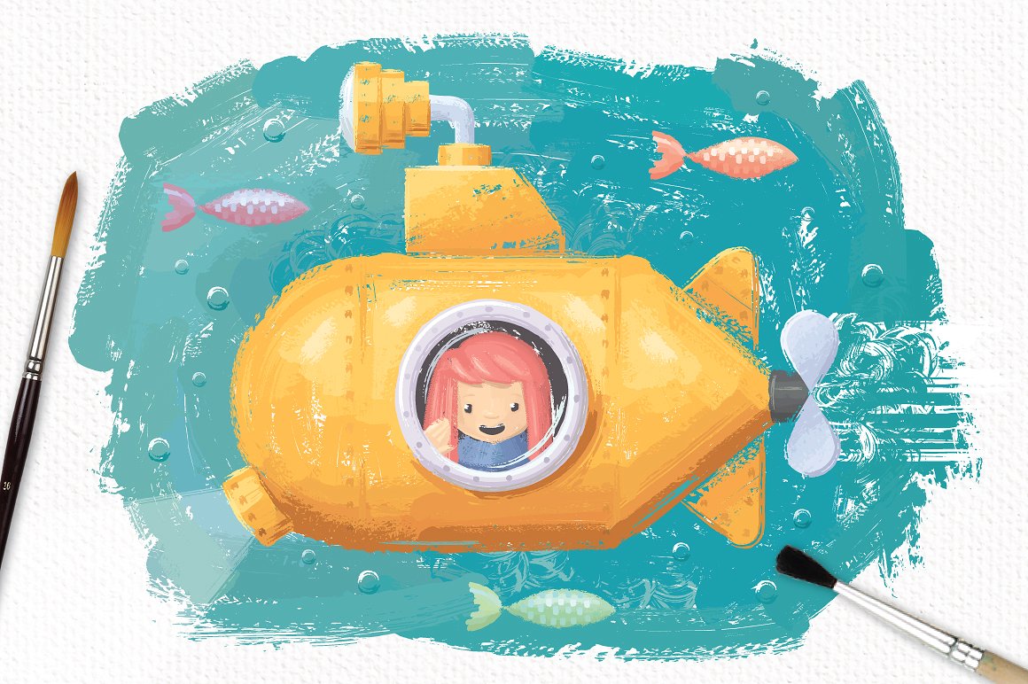 令人惊叹的油画AI笔刷 Outstanding Oil Paint Brushes插图(2)