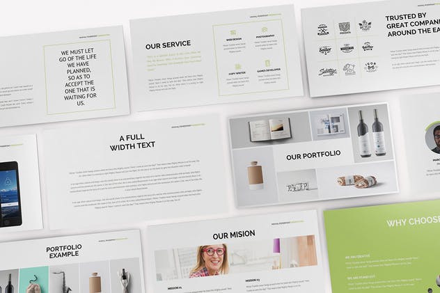 极简主义设计风格商务演示PPT幻灯片模板 Minimal Powerpoint Template插图(7)