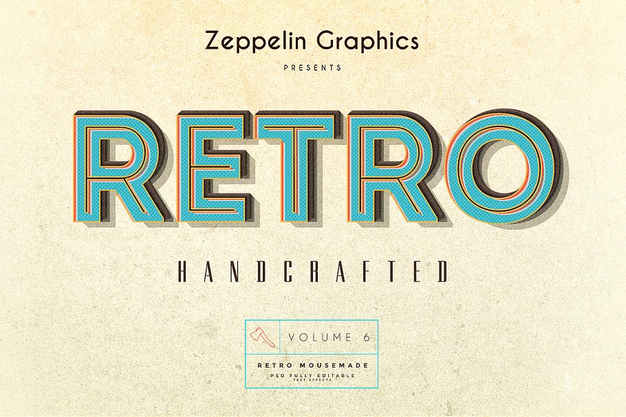 复古怀旧风格文本图层纹理v6 Vintage Text Effects Vol.6插图(9)