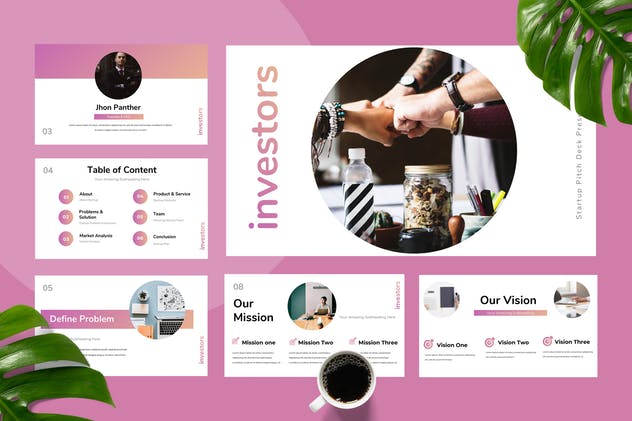 投资者初创企业Keynote幻灯片模板 Investors – Startup  Keynote Presentation插图(1)