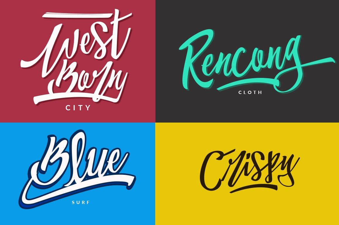 Street和LifeStyle风格Logo设计书法字体 Stay High Logotype插图(5)