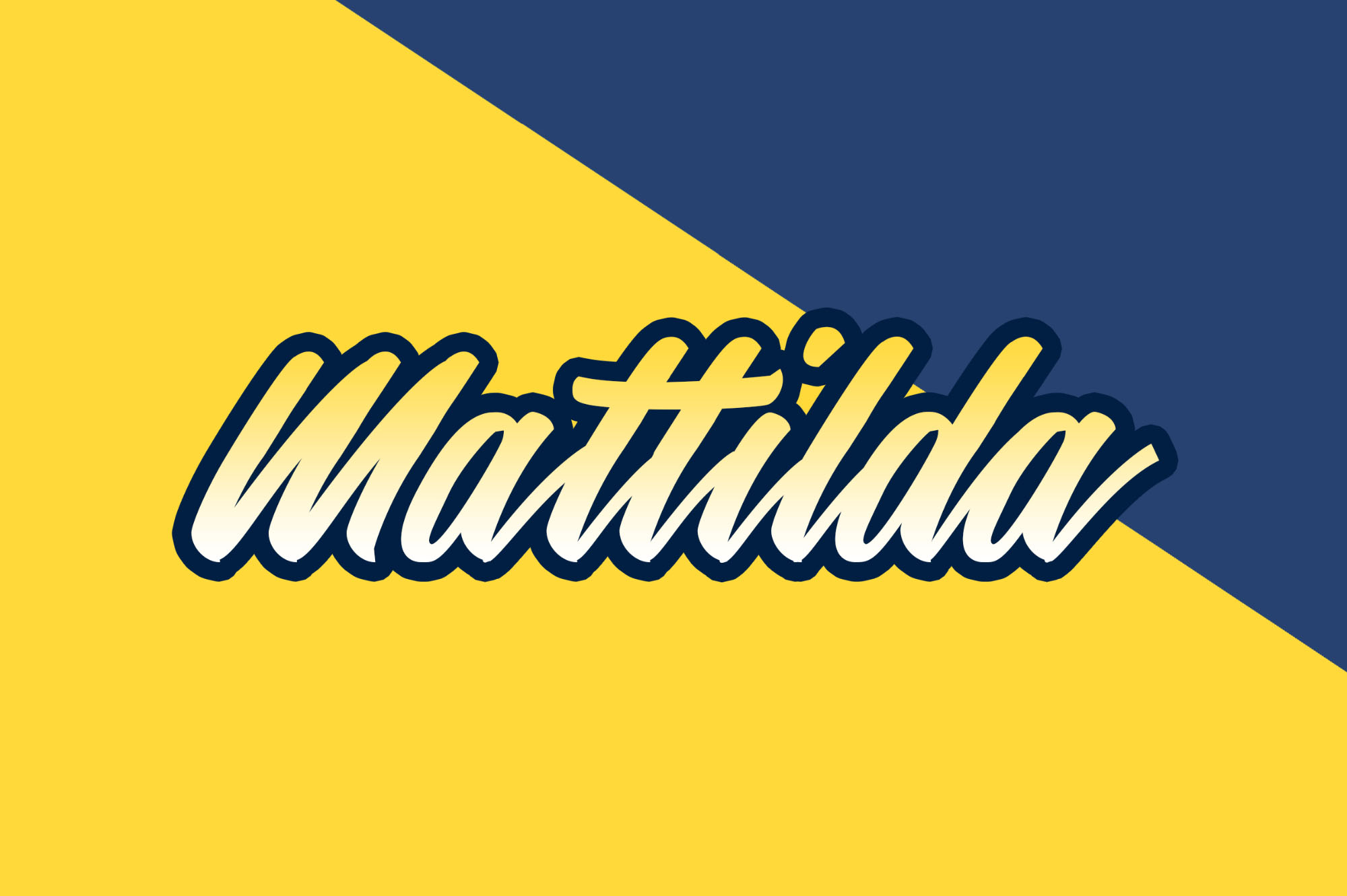 英文画笔连笔艺术字体素材库精选 Mattilda Script Font插图