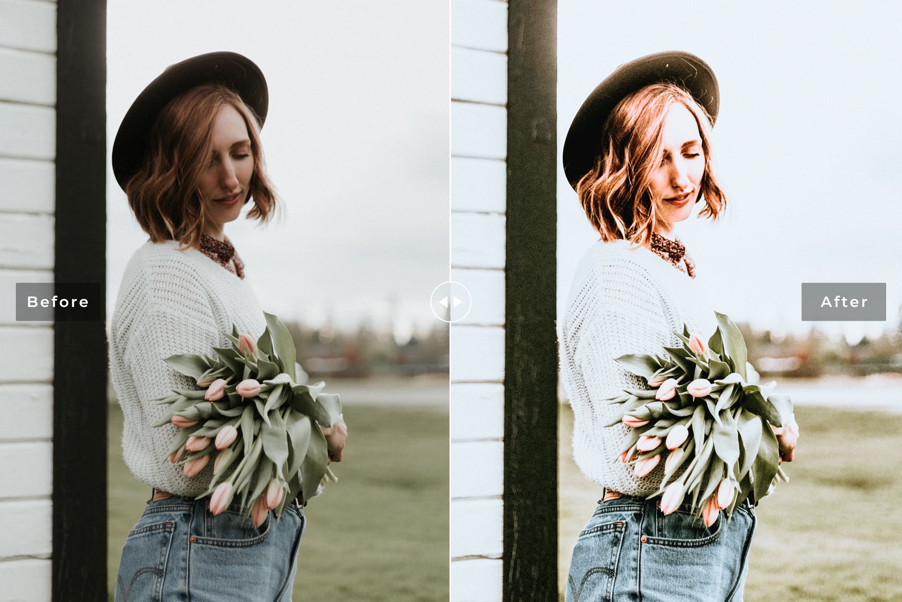 高对比度褪色效果处理LR照片调色滤镜预设下载 White Glow Mobile & Desktop Lightroom Presets插图(4)