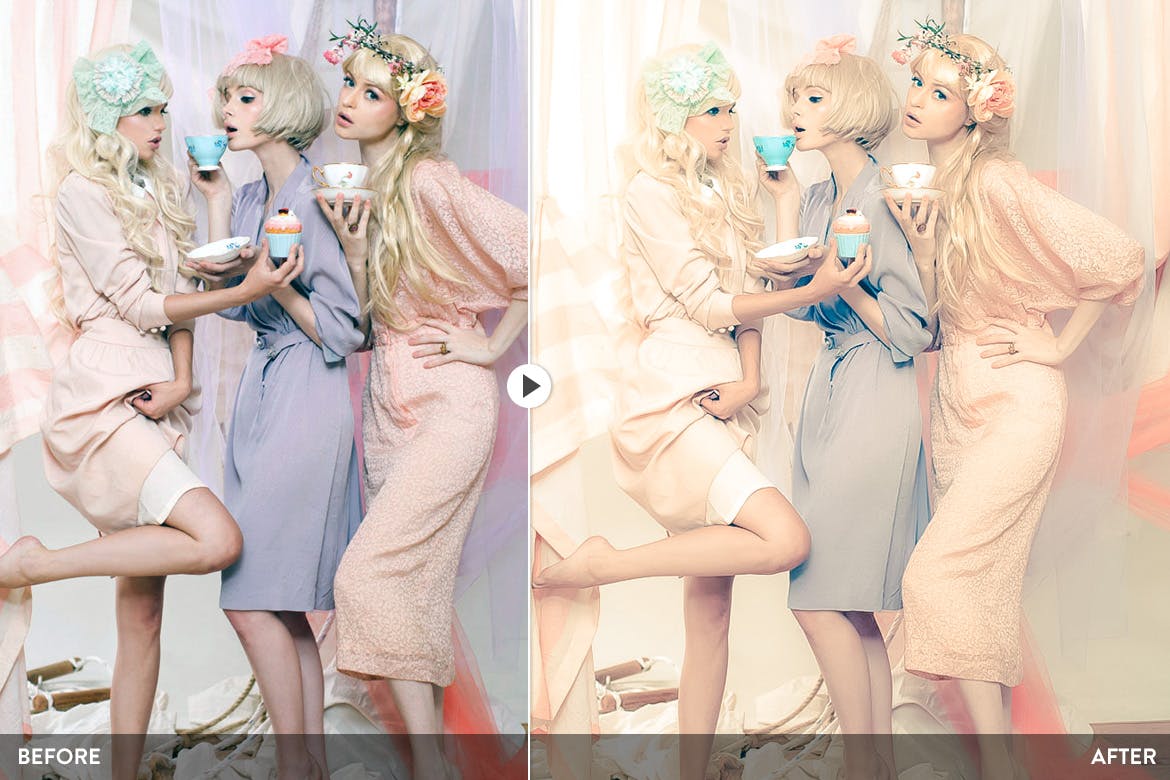 20款柔和梦幻色调照片后期处理PS预设工具 Pastel Colors – 20 Photoshop Presets插图(4)