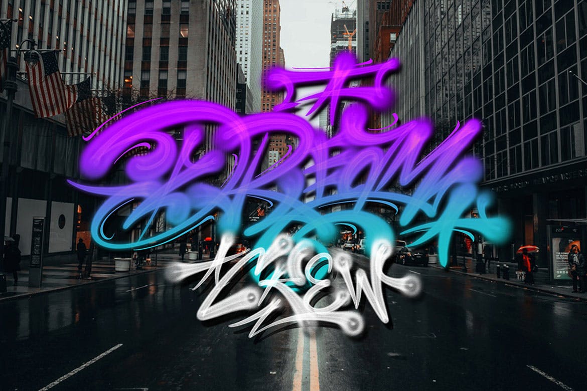 欧美街头涂鸦艺术PS笔刷下载插图(2)