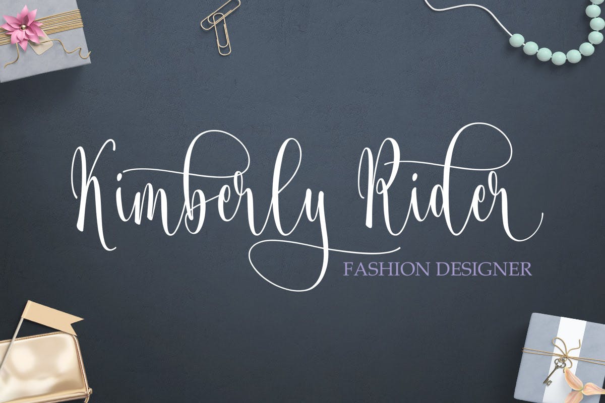 梦幻连笔英文书法字体 Josephira Fancy Script Font插图(4)