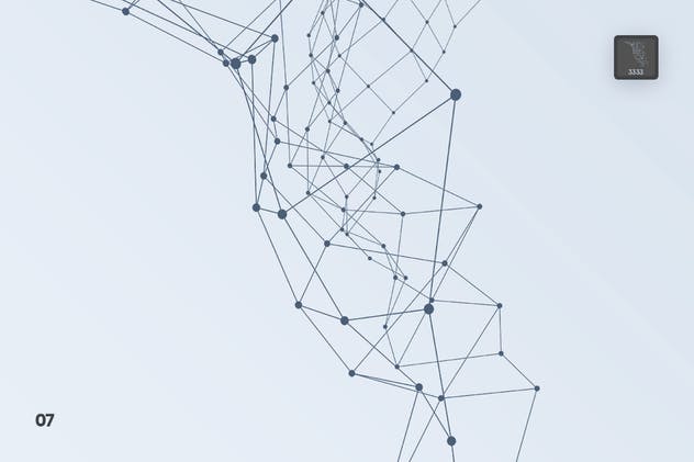 带连接线粒子抽象图形PS笔刷 Particles with Connected Lines Photoshop Brushes插图(7)