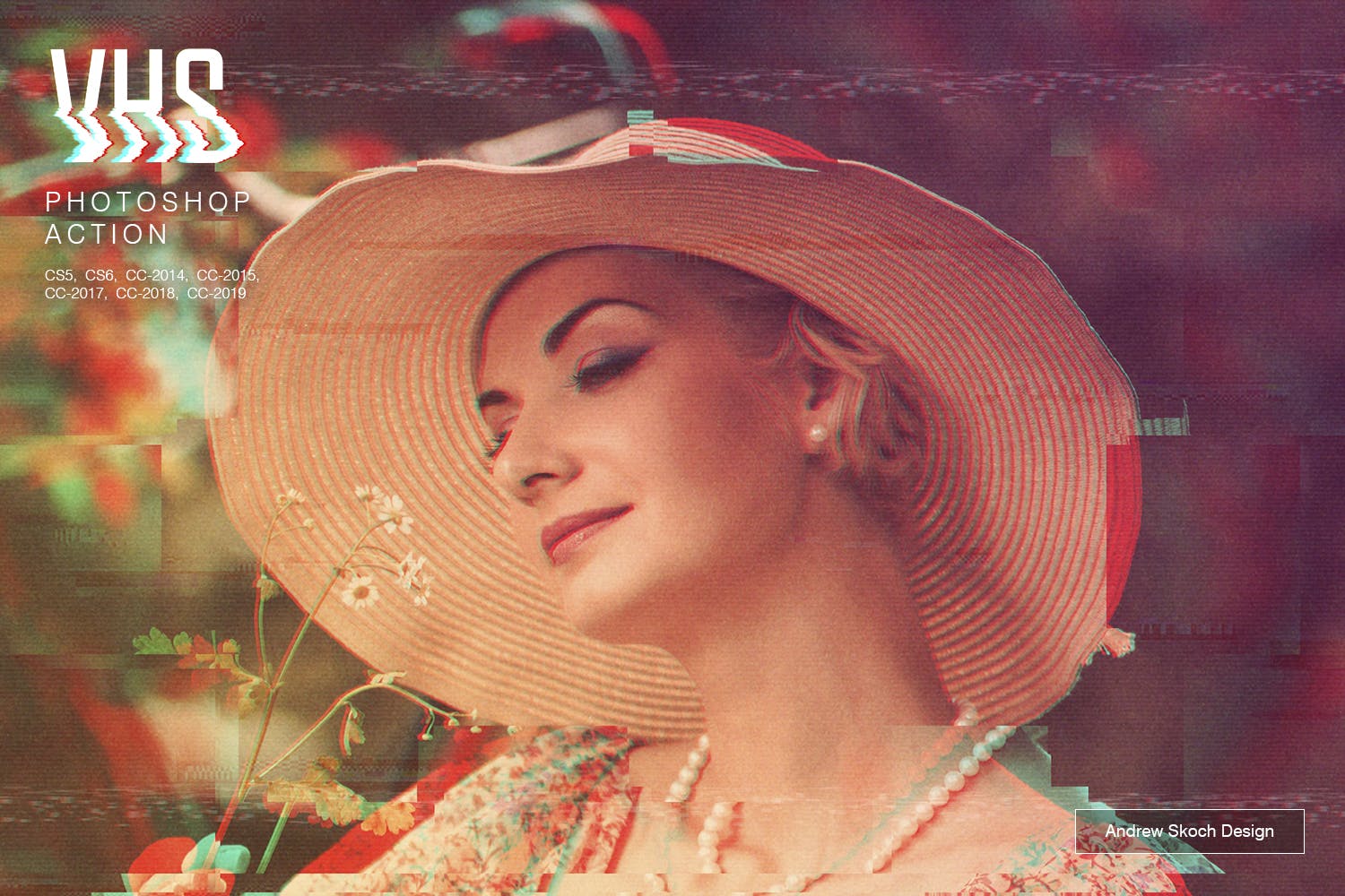 家用录像系统信号故障屏幕效果PS动作 VHS Photoshop Action插图(5)