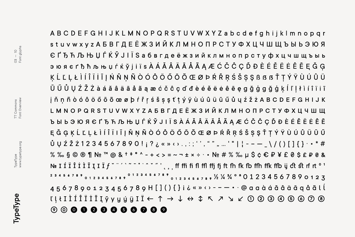 时尚优美的一款无衬线字族 TT Commons Font Family插图(1)