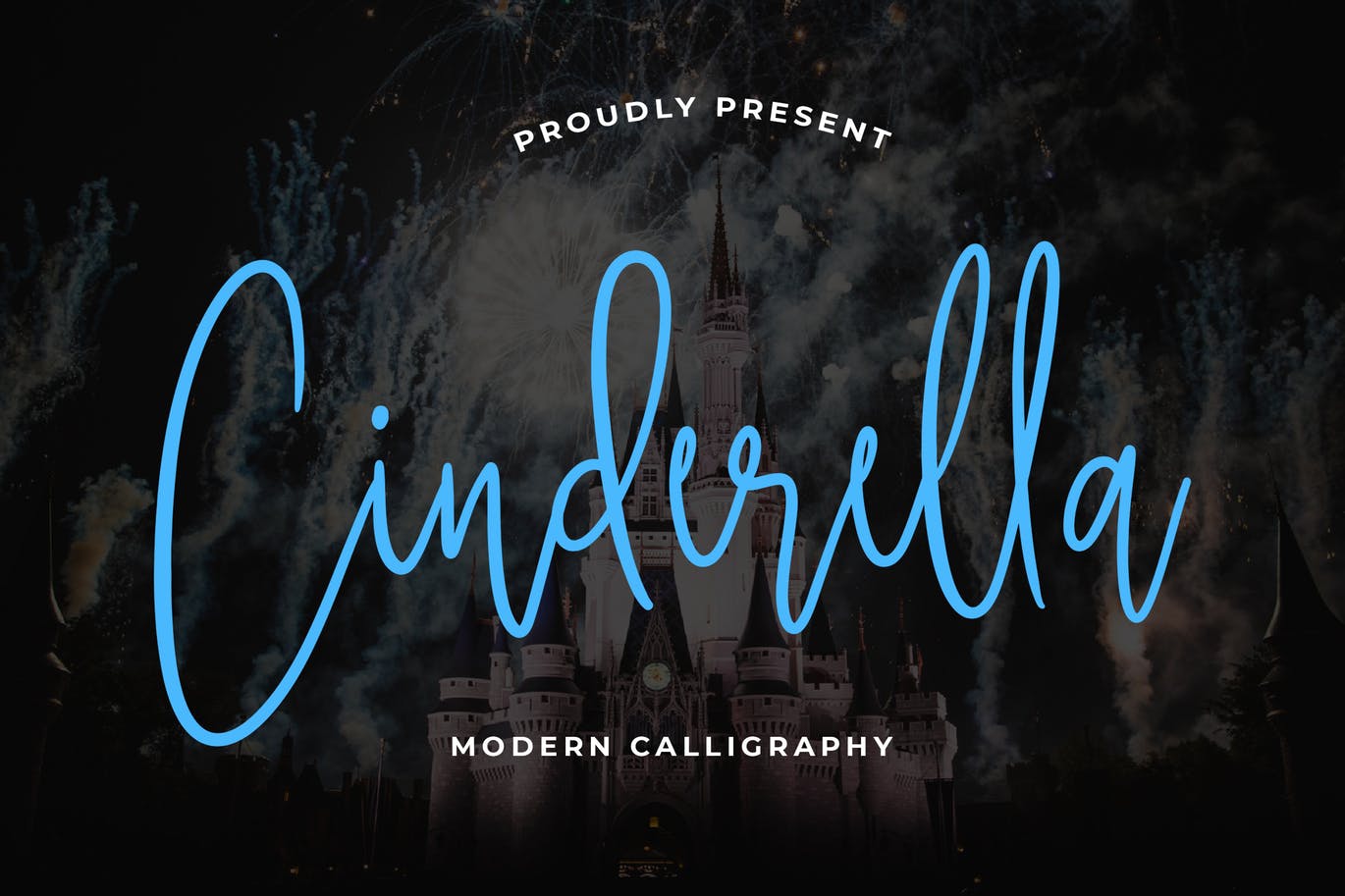 优雅风格英文硬笔书法字体素材库精选 Cinderella Beautiful Calligraphy Font插图