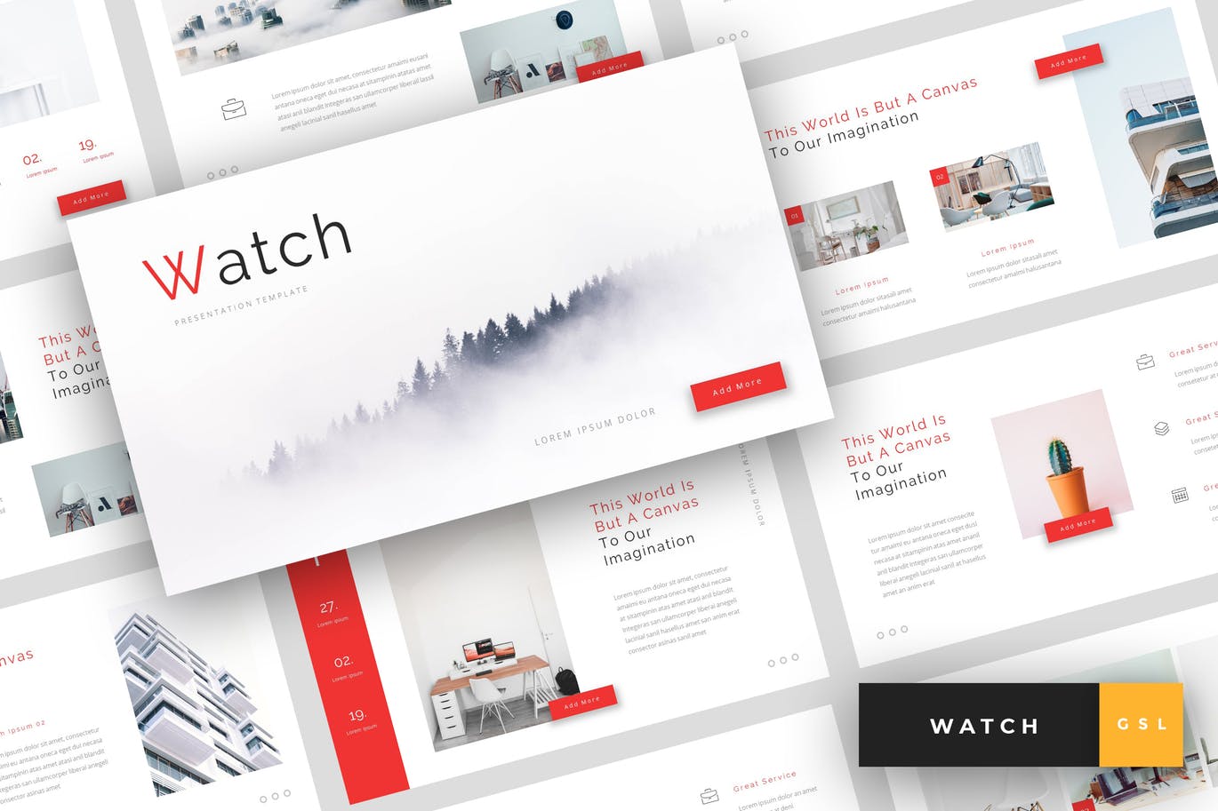 企业/工作室/个人专业创意谷歌幻灯片模板 Watch – Creative Google Slides Template插图
