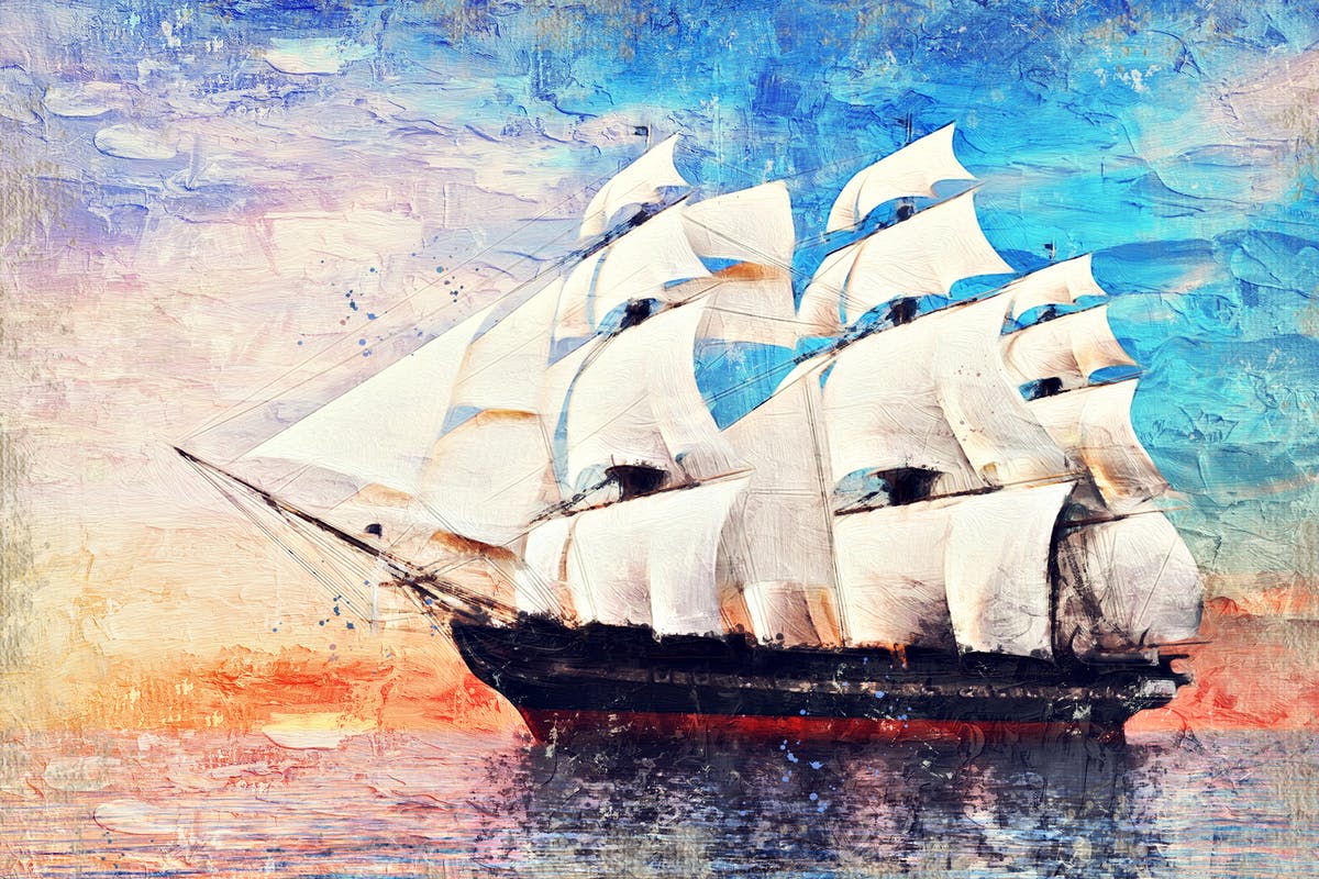 厚涂手法油画效果一键生成PS动作 Impasto Oil Paint Photoshop Action插图