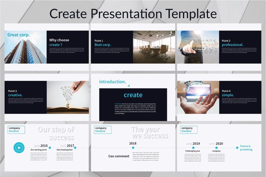 清爽实用的商务PPT模版下载[key]插图(1)