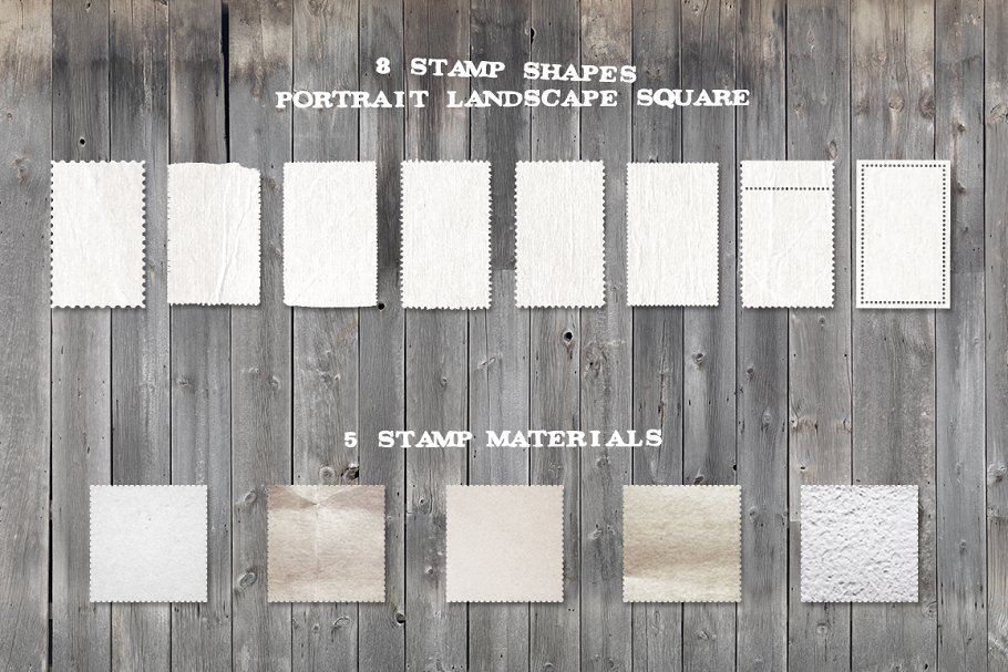 复古邮票印章效果图层样式PSD分层模板 Old Stamping Ground – Smart PSD插图(3)