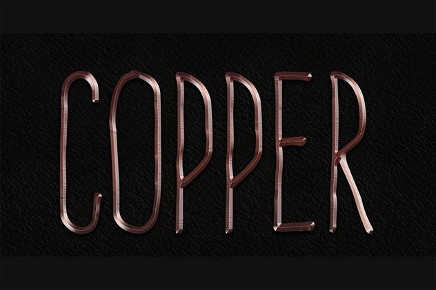 3D金属黄金字体特效PS字体样式 Metal Layer Styles – Photoshop Gold Text Effect插图(4)