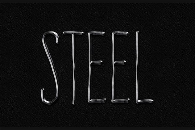 3D金属黄金字体特效PS字体样式 Metal Layer Styles – Photoshop Gold Text Effect插图(2)