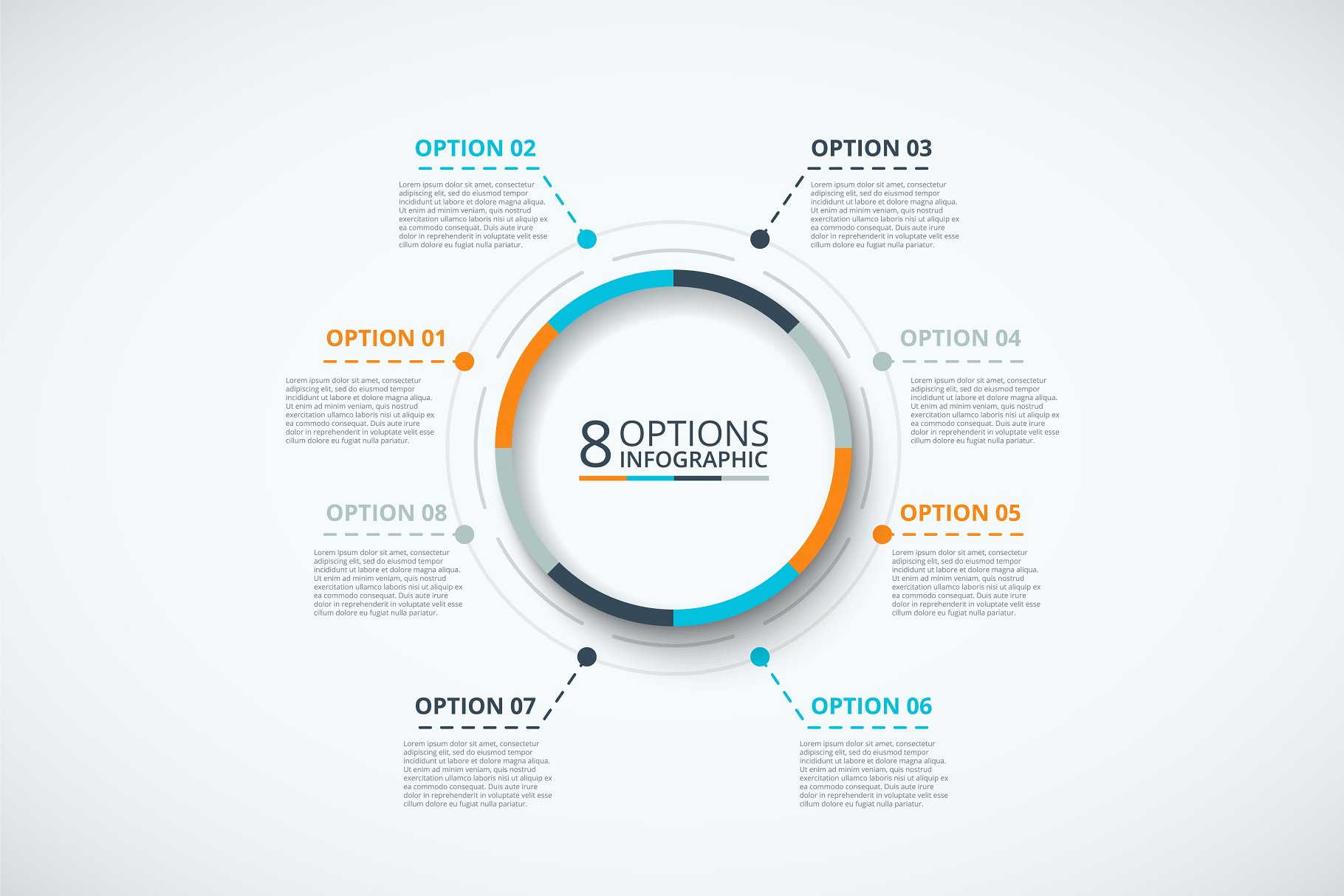 信息图表PPT素材 Infographics template set v.24插图(7)